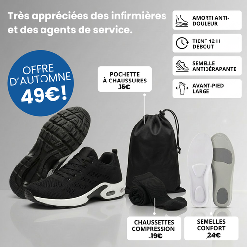 Staneo Pro à 49 € : chaussettes de compression, semelles confort et pochette à chaussures offertes